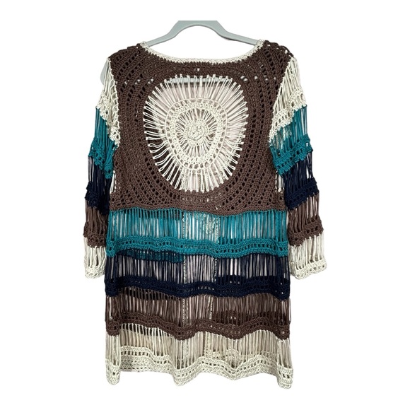 Willow & Clay Crocheted Long Sleeve Open Cardigan With Tie Size S - Picture 5 of 12